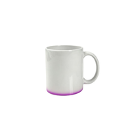 Taza de Café de Cerámica Blanca para Sublimación de 11 oz, 330 ml, Base Degradada que Cambia de Color, con Logotipo Personalizado Impreso, Taza de Regalo Promocional