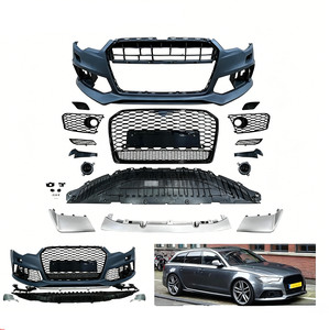 Paraurti Anteriore Stile <span class=keywords><strong>RS6</strong></span> C7.5 per AUDI A6 S6 C7 2012-2015, con Griglia a Nido d'Ape Nero Lucido, Parti per Tuning Auto - Product Image 1
