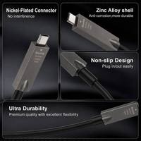 Câble de charge USB Type-C vers Type-C AOC à fibre optique, haute vitesse 10 Gbit/s, 100 W PD, vidéo 8K, longue portée, toutes fonctions, 5 m/15 m