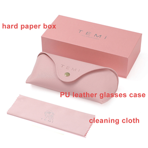 Custom Handmade Protectable <strong>Hard</strong> <strong>Glasses</strong> <strong>Cases</strong> PU Leather Material Package Sunglasses Packaging <strong>Set</strong> for Men Women - Product Image 6