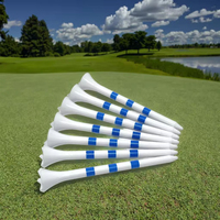 Tees de golf en plastique incassables de 70 mm/83 mm, directement de l'usine, avec logo personnalisé, couleurs du drapeau américain, pour le parcours et la practice