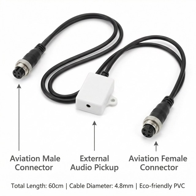 High-fidelity Noiseless Plastic Microphone with 1-Year Warranty for Surveillance Designed for Aviation and Network Cameras