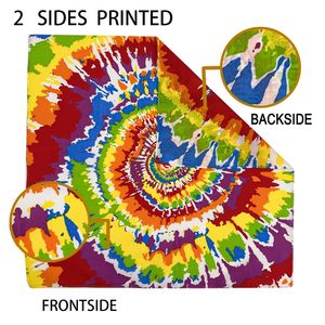 Vente en gros d'enveloppes pour <span class=keywords><strong>cheveux</strong></span> de cow-boy pour hommes et femmes 22 "X 22" <span class=keywords><strong>Bandana</strong></span> carré en coton Logo personnalisé Gradient Tie Dye Design Bandanas - Product Image 5