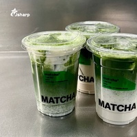 Gobelets en plastique PET transparents jetables avec couvercles, personnalisables avec logo, 12, 14, 16, 18, 20, 24 oz, pour café glacé et boissons froides à emporter