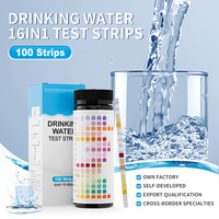 100 bandes 16in1 ménage quotidien papier de test de qualité de l'eau potable PH-mètres pratiques pour l'inspection de la qualité de l'eau