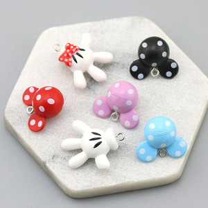 Miniature Cartoon Resin Crafts Keychains Earrings Resin Pendant DIY Resin Accessories for Decoration