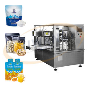 Nouvelle machine de remplissage rotative Doypack d'origine chinoise pour l'emballage de produits alimentaires, de boissons, de produits chimiques et de bois en sachets, dotée d'un moteur PLC - Product Image 3