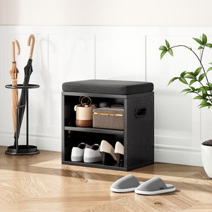 Small Modern MDF Shoe <strong>Bench</strong> <strong>with</strong> Cushion <strong>Storage</strong> <strong>Seating</strong> for Living Room-Eco-Friendly Waterproof - Product Image 2
