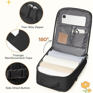 Sac à dos de voyage multi-compartiments <span class=keywords><strong>en</strong></span> 2 tailles, compatible avec un ordinateur portable de 15,6 pouces, résistant à l'eau, extensible, sac à dos de jour - Product Image 4