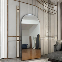 Shabby Chic or noir aluminium cadre arc miroir autoportant mural industriel ferme marocain nouveauté Styles hôtels