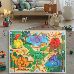 Vente en gros de perles en bois labyrinthe jouet éducatif pour enfants jeu de puzzle apprentissage et compétences de réflexion livraison directe - Product Image 4