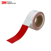 Tira Reflectante Autoadhesiva 3M 983D Grado Diamante, Color Rojo y Blanco, para Señalización de Seguridad en el Transporte por Carretera