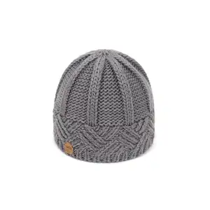 Knitted Hat Promotional Cotton Bulk Low Price Waffle Caps Machine Top Selling Double Fold Knit Warm Beanie Hat For Men And Women