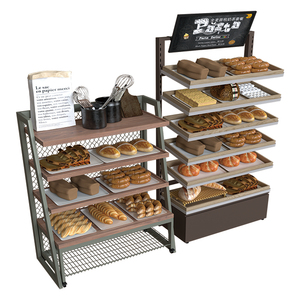 Highbright Steel Wood Combination Structure ventilée Support d'affichage de boulangerie haute capacité pour supermarché - Product Image 6