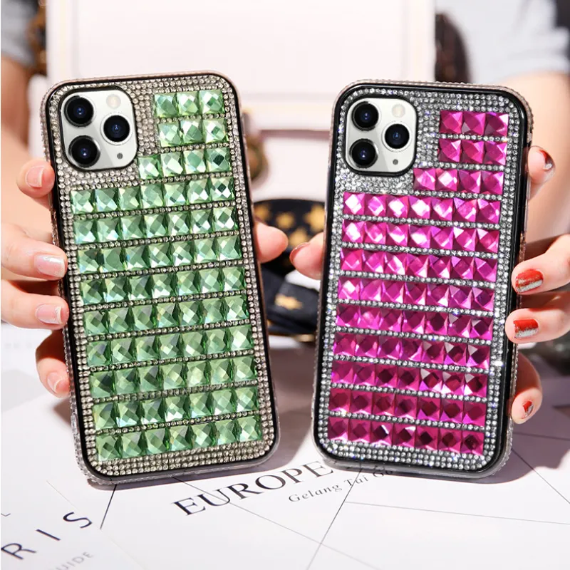 Wholesale Customized Luxury Diamond Glitter Bling Mobile Phone case 12/12pro max/11/11pro