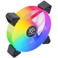 Ventilador de PC GF120 de 120 mm, Negro, PWM, 6 Pines, 20dBA, Silencioso, 5V, Sincronización, Conector de 6 Pines para Computadoras de Juego, Proveedor OEM al por Mayor