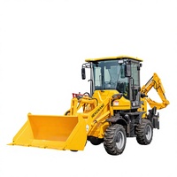 Chargeuse-pelleteuse sur roues diesel 3 tonnes 4x4, excavatrice compacte avec pompe hydraulique Kawasaki, moteur Hengli, pour projets agricoles et de jardinage HW08-12