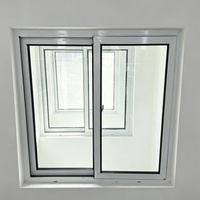 Fenêtre coulissante horizontale en PVC Conch, double vitrage pour la rénovation de la maison