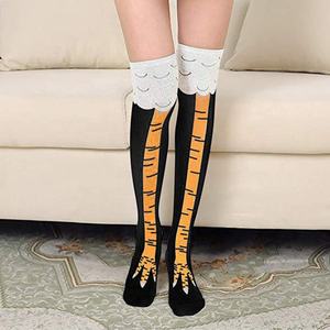 XIANGHUI calcetines <span class=keywords><strong>de</strong></span> <span class=keywords><strong>pierna</strong></span> <span class=keywords><strong>de</strong></span> <span class=keywords><strong>pollo</strong></span> Unisex loco divertido Atlético correr fiesta <span class=keywords><strong>disfraz</strong></span> calcetines Cluck <span class=keywords><strong>pierna</strong></span> rodilla Calcetines - Product Image 3