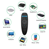 BOXPUT BPR2S Plus 2.4g BT Souris Air Sans Fil Double Mode Télécommande 6 Axes Gyroscope Voix Apprentissage IR OTA pour Android Smart TV Box