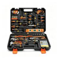 Juego de Herramientas Manuales Combinadas de 144 Piezas para Reparaciones Básicas del Hogar y Construcción General