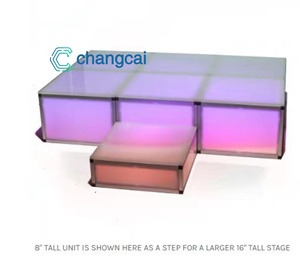 Palco de Vidro para Casamento, Piso de Vidro para Loja de Vestidos de Noiva, Suporte Redondo de Vidro para Piano, Palco em T - Product Image 4