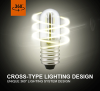 Boîtier en silicone, petite lampe LED, culot E10 BA9S, 6v 12v 24v, ampoule LED 1w