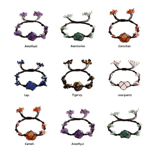 Pulsera <span class=keywords><strong>de</strong></span> Cristal con Piedras Preciosas Naturales Hechas a Mano al por Mayor: Amatista, Cuarzo Rosa, Aventurina, con Temática <span class=keywords><strong>de</strong></span> Amor - Product Image 2