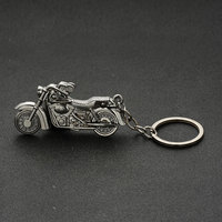 Porte-clés mousqueton en alliage métallique, modèle de moto Harley réaliste et coloré, impression numérique - Petit cadeau pour clés, transfrontalier