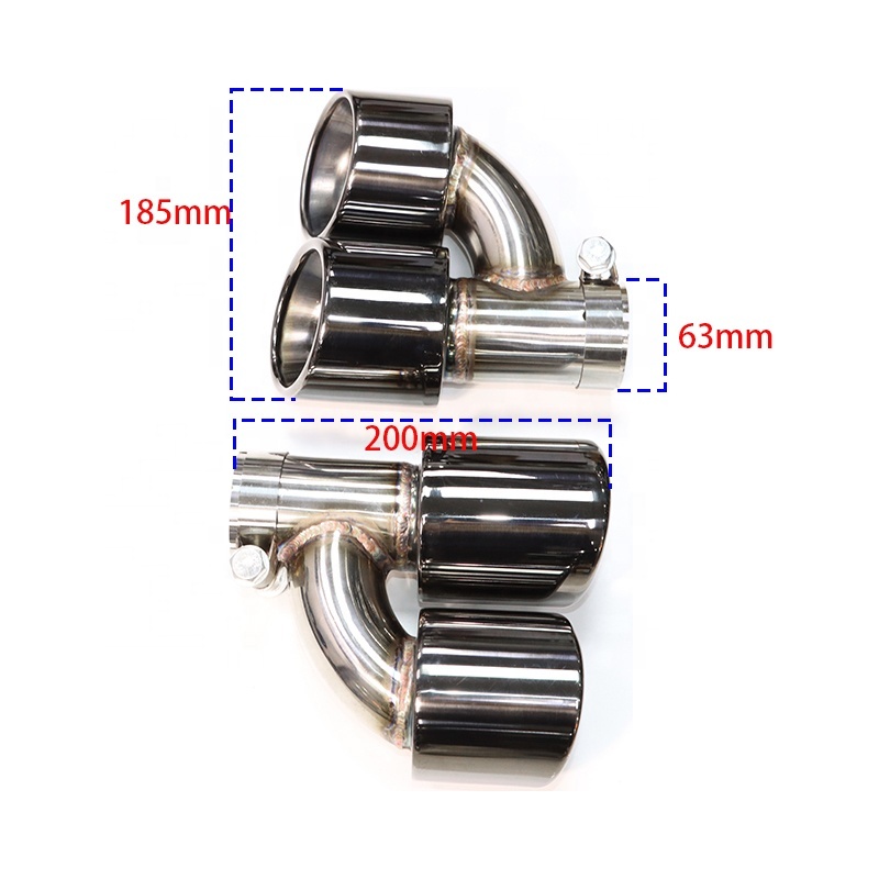 Embouts D'échappement Inox Pour Audi A1 A3 A4 A6 Q3 Q5 Q7 - Lot De 2, Couleur Argent - Décoratif Et Protecteur - 8