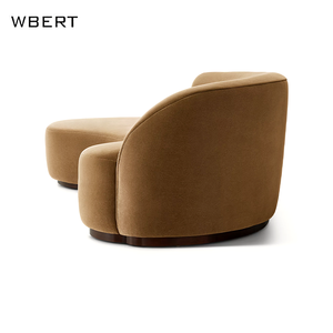 Sofá WBERT de Lujo para Interiores, Opción Personalizada, Terciopelo, Estilo Copenhague, Brazos Asimétricos, Juego de Sala de Estar, Muebles rh - Product Image 6