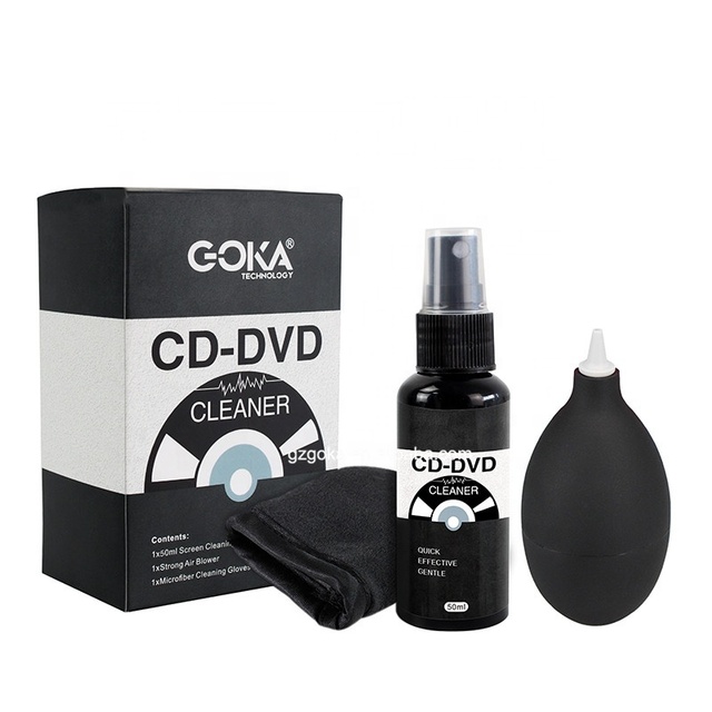 Professional CD and DVD Cleaning Kit Removes Dust and Protects Discs