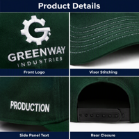 Casquette uniforme personnalisée avec codage couleur du département, logo d'entreprise brodé et nom du département – Vêtements de travail d'entreprise B2B en gros