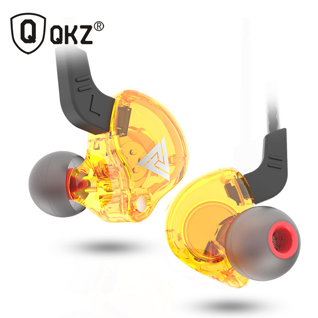 Hot QKZ AK6 Wired Earphone Copper Driver HiFi Sport Headphones in Ear Earphone for Running With Microphone Headset Music Earbu