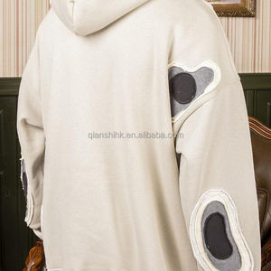 Sweats à capuche surdimensionnés de luxe sweat à capuche lourd pour hommes 100% coton pull broderie Logo personnalisé sweat à capuche épais en éponge française - Product Image 3