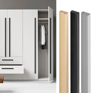 Tiradores Minimalistas Largos para Puertas de Armario 40-500mm, Dorado/Plateado Cepillado, Tiradores en T de Aluminio para Armarios y Cajones, Herrajes para Muebles - Product Image 1