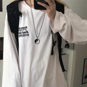 Colliers en émail Tai Chi de haute qualité, idées de cadeaux <span class=keywords><strong>pour</strong></span> couples, bijoux en émail, pendentif rond en forme de pièce de monnaie, bien poli, Yin et Yang - Product Image 3