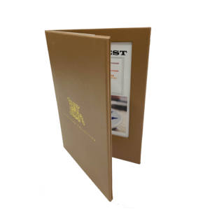 ป้ายเมนูหนังสีน้ำตาลแบบ LED ขนาด 8.5 x 11 นิ้ว (A4) จอแสดงผลเมนูแบบ LED ส่องสว่าง ที่ใส่เมนูแบบ LED สำหรับไนท์คลับ - Product Image 3