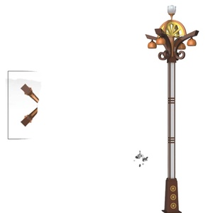 Lámpara LED corrugada Matsu Temple Teja de techo Lámpara de media luna Techo Iluminación dorada Pabellón Superficie Paisaje Luces de inundación - Product Image 1