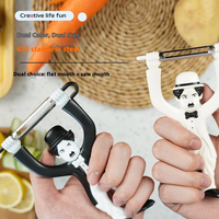 ANYA Hachoir à légumes manuel multifonctionnel en acier inoxydable, fin et portable, en plastique, motif dessin animé créatif, outil de cuisine premium