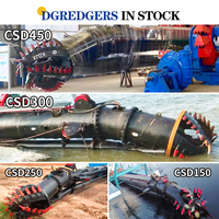 Draga de succión cortadora HYD de 6 pulgadas CSD150 con motor, caja de cambios y bomba para uso en ríos y mares
