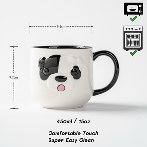 Taza de Cerámica Creativa de Anime con Diseño de Cachorro, Linda Taza de Café, Apta para Lavavajillas y Microondas, Taza Portátil para Beber Leche - Product Image 6