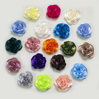 5cm Satin Rose fleur pour Corsage poupée vêtements bouteille de parfum chaussures chaussettes collier pour animaux de compagnie bricolage décoratif tissu fleurs accessoires