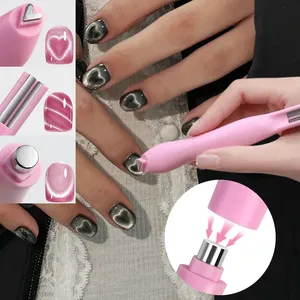 1 pièce Stylo aimanté 3-en-1 pour nail art, formes Cœur, Œil de chat, Double ligne, Lune, Serpent, French, pour vernis gel magnétique et outils de manucure - Product Image 1