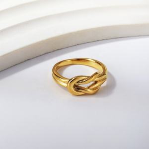 Anillos Minimalistas de Acero Inoxidable Mate con Baño de Oro de 18k para Mujer, Moda 2023 - Product Image 3