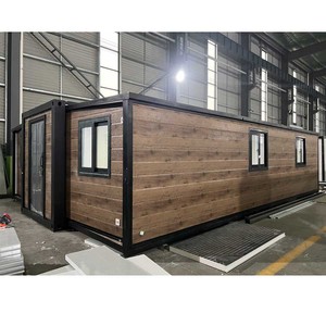 Maisons conteneurs pliables de luxe extensibles 20 pieds 40 pieds 4 chambres, design moderne, structure en acier, pour bureaux, bâtiments et maisons de centre commercial - Product Image 1