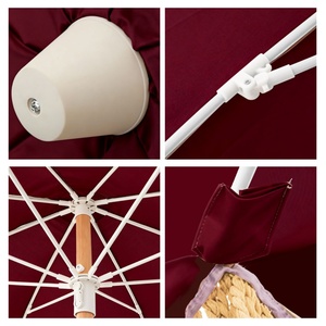 Parasol de plage en polyester durable avec des glands suspendus, parfait pour les vacances d'été et les zones de piscine - Product Image 3