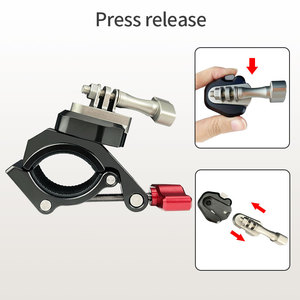 Montaje de abrazadera de manillar de bicicleta de aleación de aluminio con placa de liberación rápida para aplicación de cámara <span class=keywords><strong>GoPro</strong></span> Hero 12/11/10/9/8/7/6/5/4 - Product Image 4