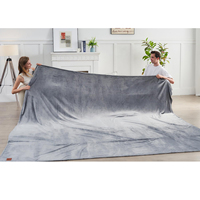 Manta de Lana Extra Grande de 120x120 Pulgadas, una Manta Gigante sin Costuras para Familias, Parejas y Amigos - Extra Grande