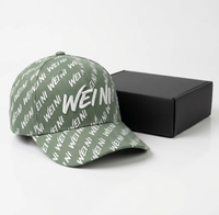 Cappello da Baseball Personalizzato in Twill Spazzolato 100% Poliestere con Stampa Sublimatica Integrale, Ricamo 3D a Rilievo e Logo WEINI, Visiera Curva